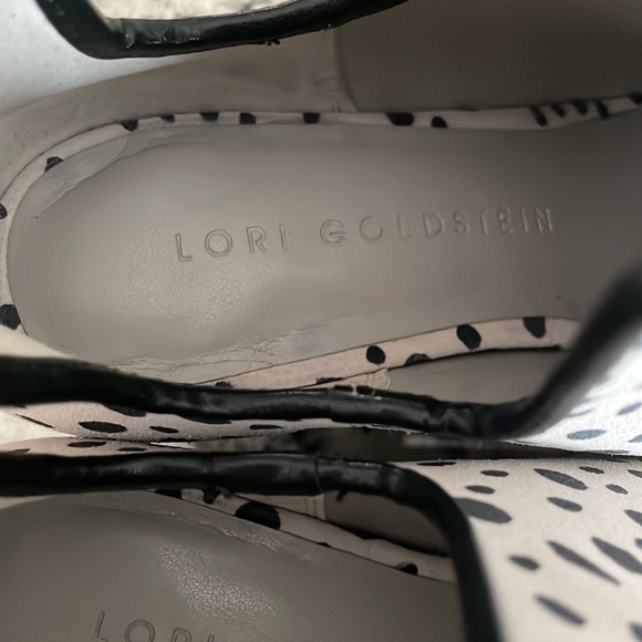 Logo Peep Toe Booties Dalmatian Black and White Print Size 6.5 - Picture 8 of 9